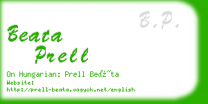 beata prell business card